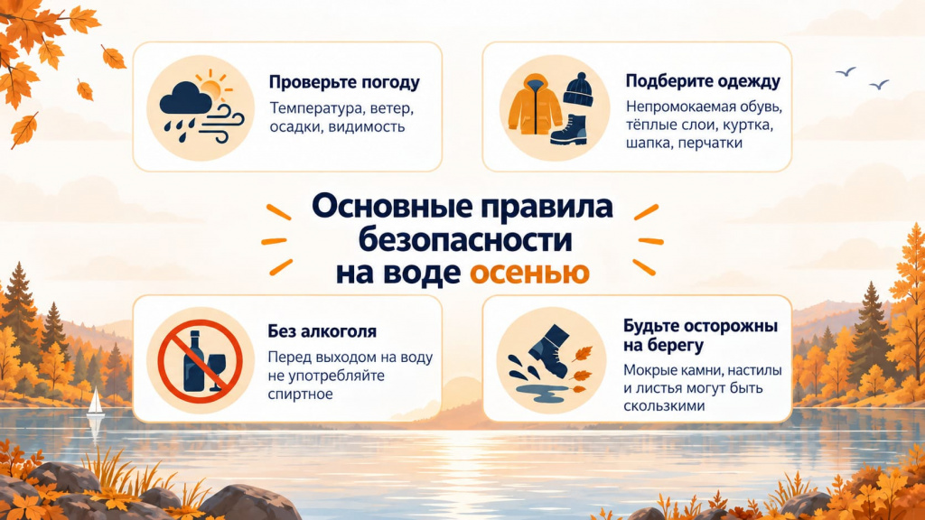 основные правила безопасности на воде осенью
