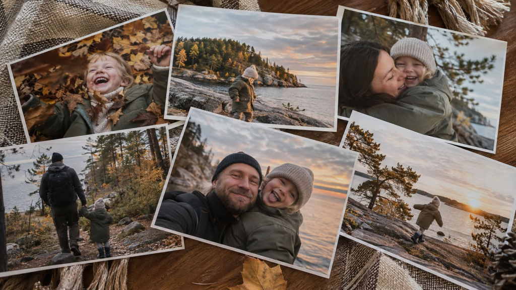 осенний семейный фотоальбом